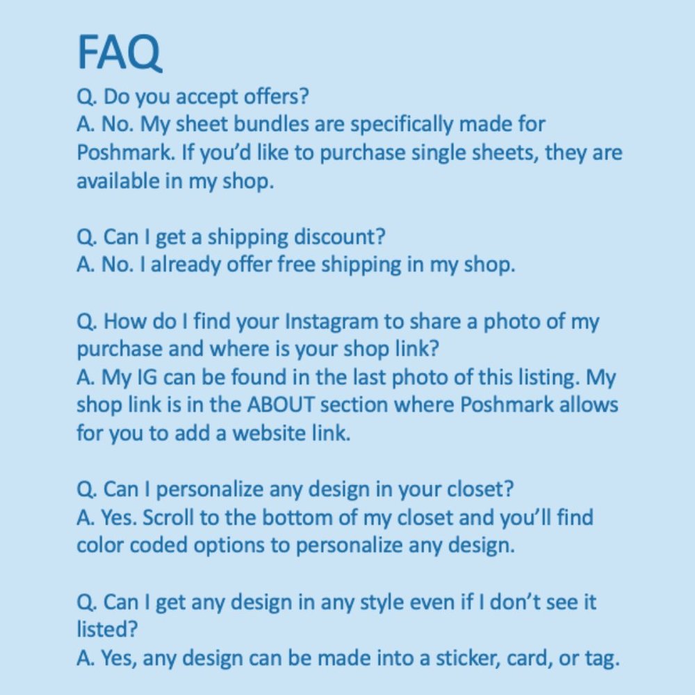 LB040 Custom Poshmark Stickers Personalized Shipping Supplies [Price Firm] - Picture 8 of 9